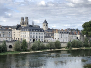 Orléans France view across the river to the old buildings