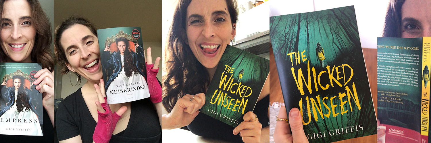 Photo collage of Gigi Griffis with The Wicked Unseen and The Empress