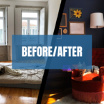 Bedroom: before and after